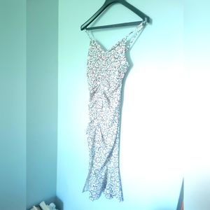 Black/White/Red flowered sundress XS